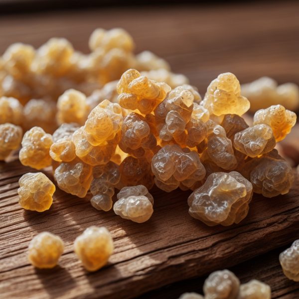 Resina del aceite esencial de incienso, ideal para aliviar el estrés, promover la meditación y mejorar el bienestar emocional. Perfecto para aromaterapia y masajes.