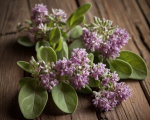 Ramita del aceite esencial de mejorana, ideal para aliviar el estrés, calmar los nervios y mejorar el sueño. Perfecto para aromaterapia y masajes.