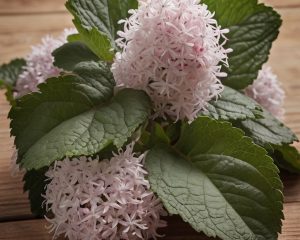 Hoja del aceite esencial de pachulí, ideal para aliviar el estrés, equilibrar las emociones y mejorar la piel. Perfecto para aromaterapia y masajes.